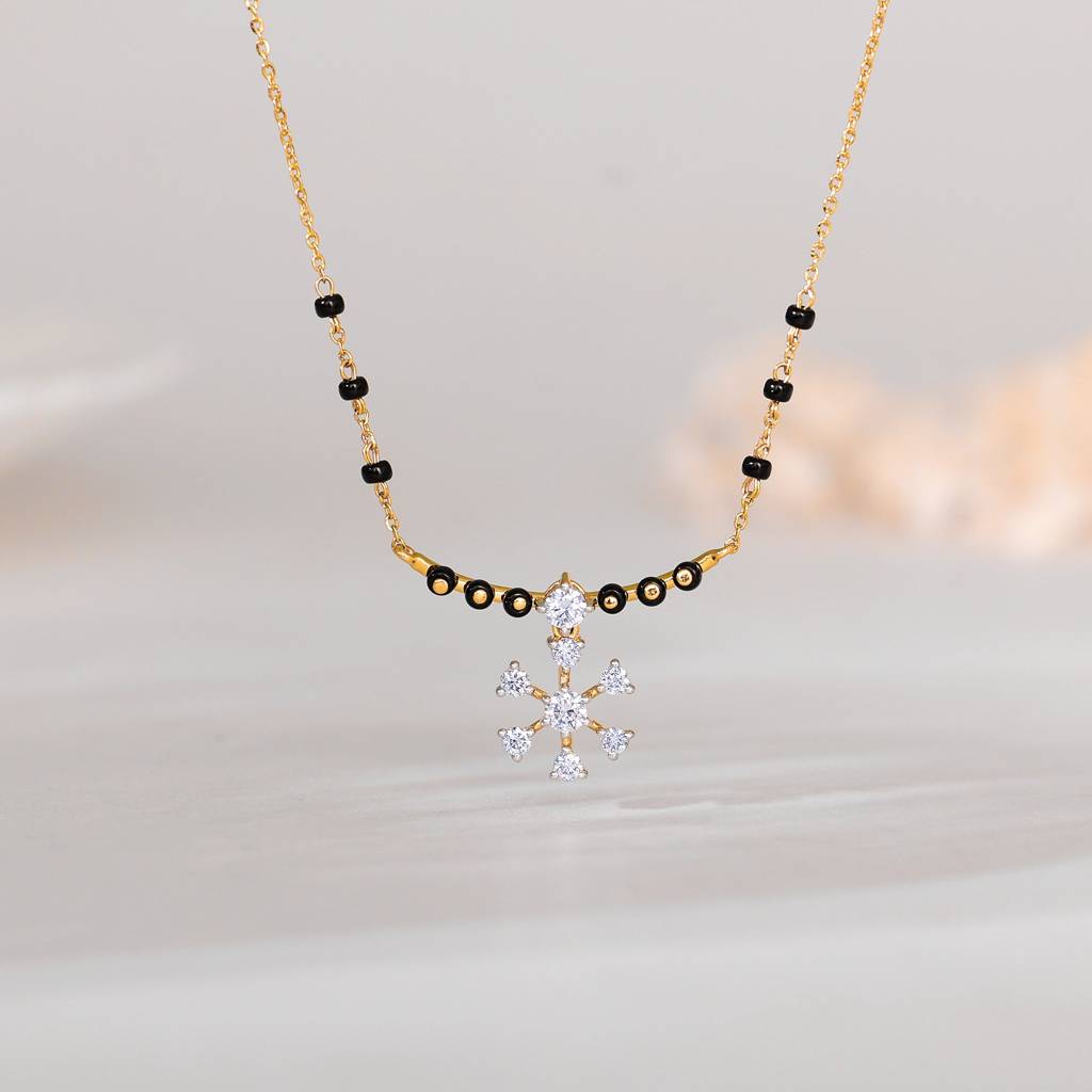14K Gold Vasundhara- Diamond Mangalsutra : GDLBBNE027