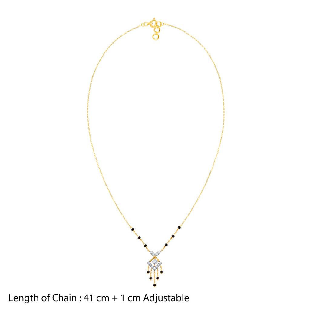 14K Gold Komal Diamond Mangalsutra : GDLBBNE028