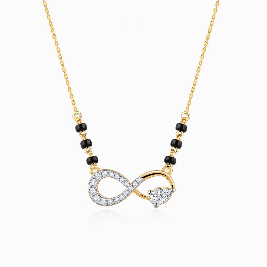 18K Gold Infinite Affection Diamond Mangalsutra : GDLBBNE033