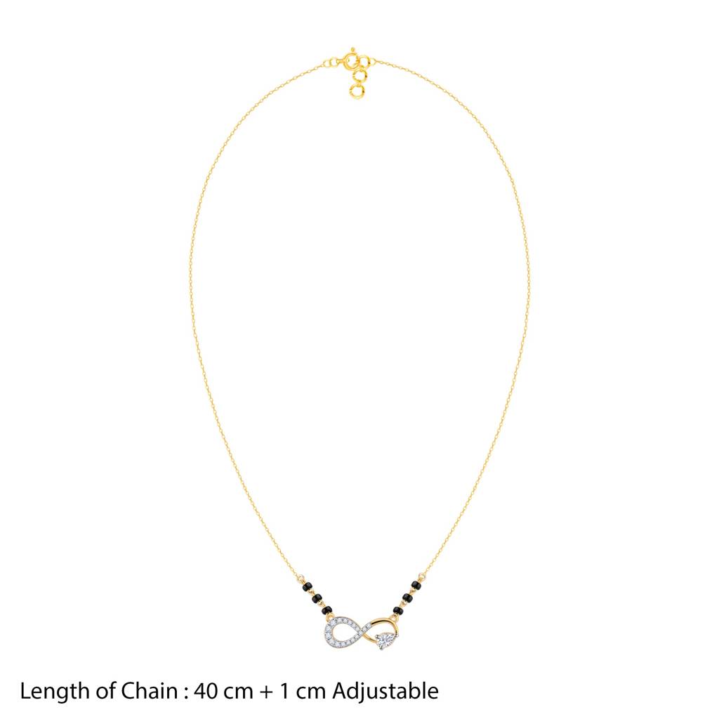 18K Gold Infinite Affection Diamond Mangalsutra : GDLBBNE033