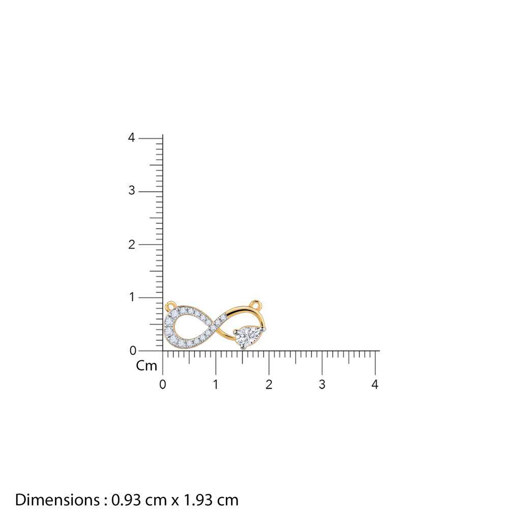 18K Gold Infinite Affection Diamond Mangalsutra : GDLBBNE033