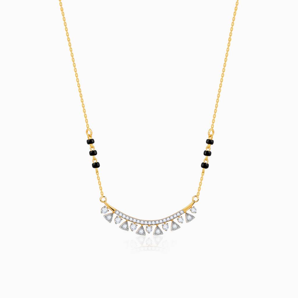 18K Gold Swarna Diamond Mangalsutra : GDLBBNE034