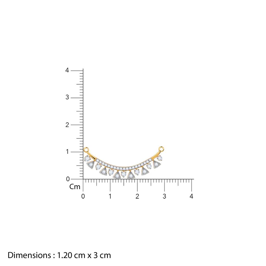 18K Gold Swarna Diamond Mangalsutra : GDLBBNE034