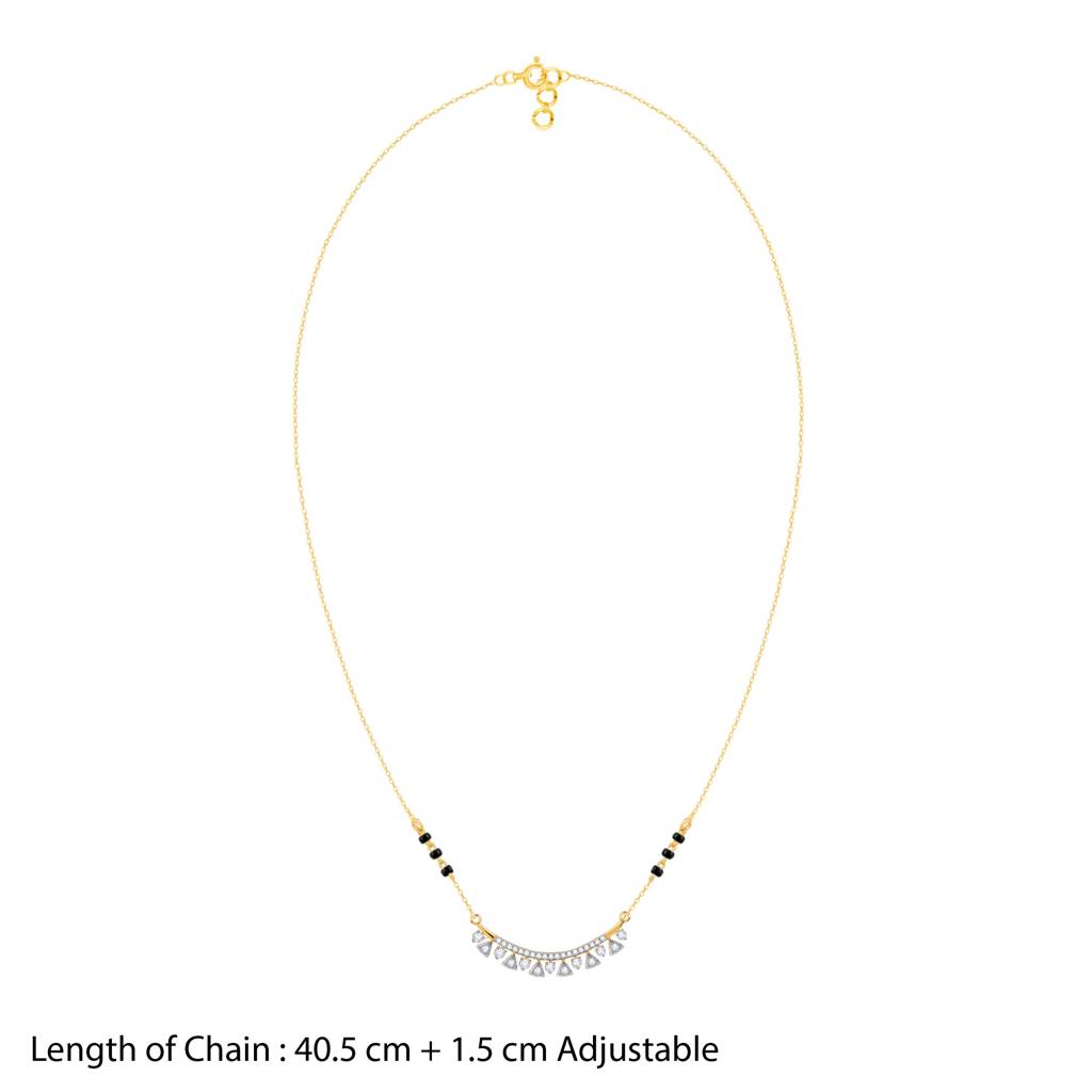 18K Gold Swarna Diamond Mangalsutra : GDLBBNE034