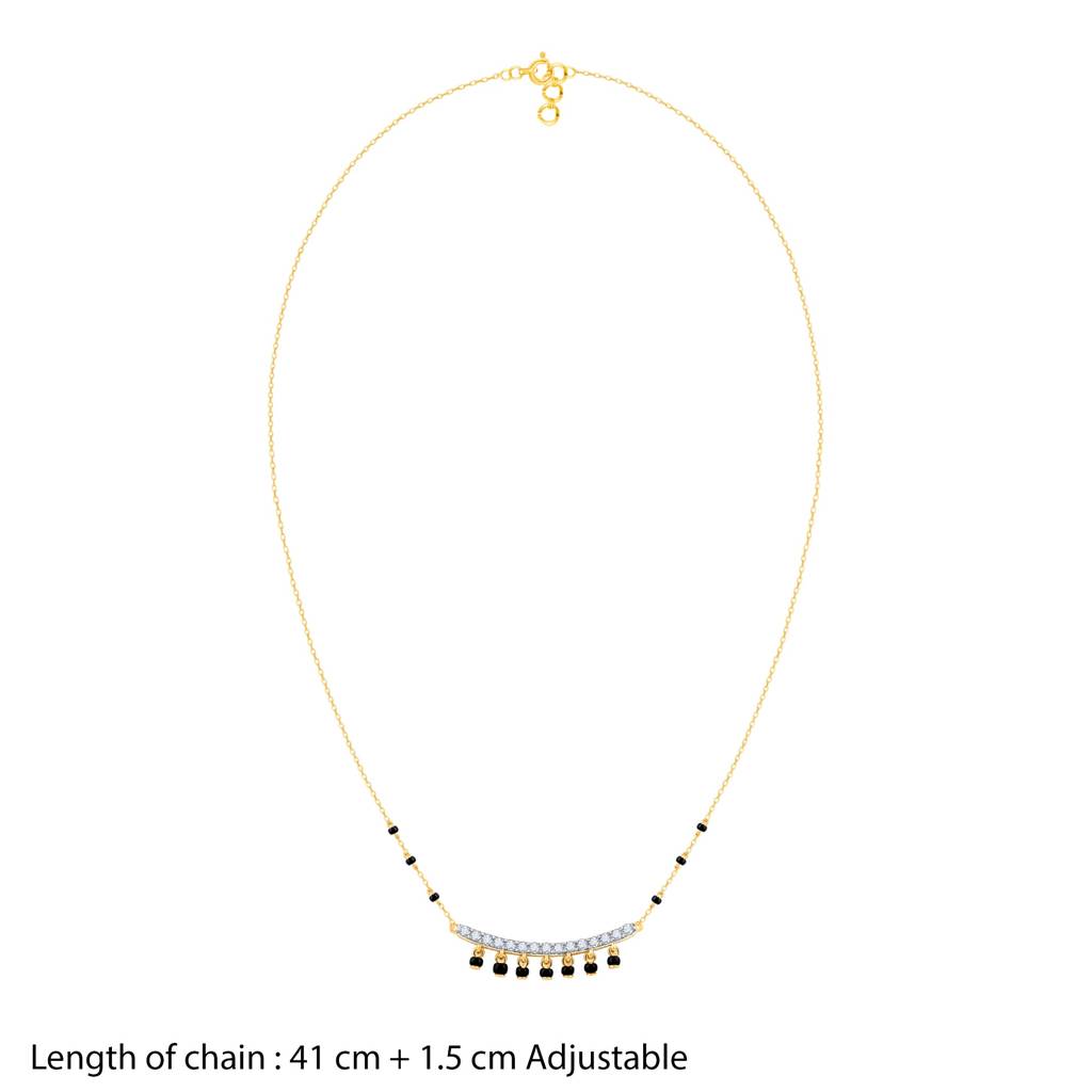 18K Gold Shringar Diamond Mangalsutra : GDLBBNE038