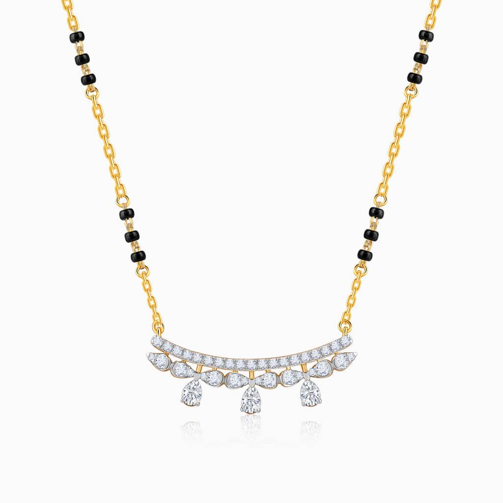 14K Gold Pavitra Diamond Mangalsutra : GDLBBNE039