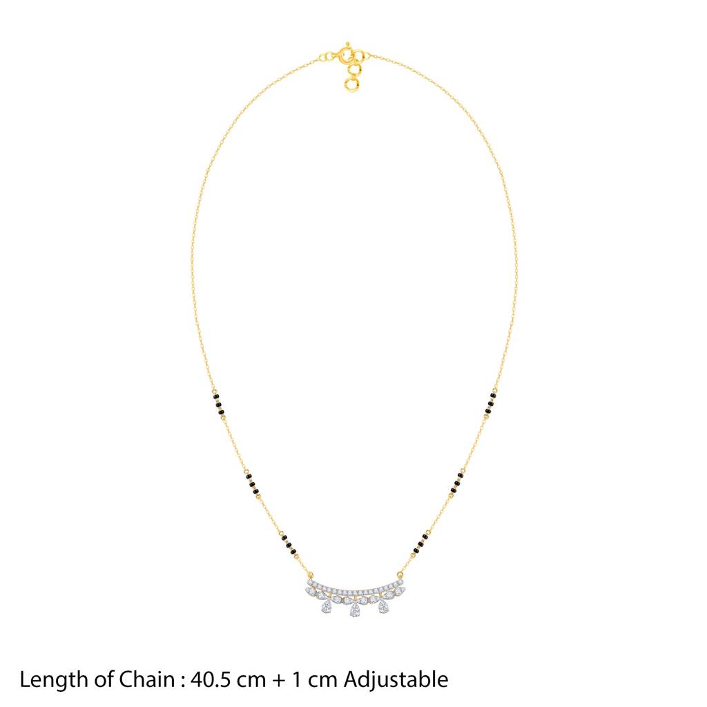 14K Gold Pavitra Diamond Mangalsutra : GDLBBNE039