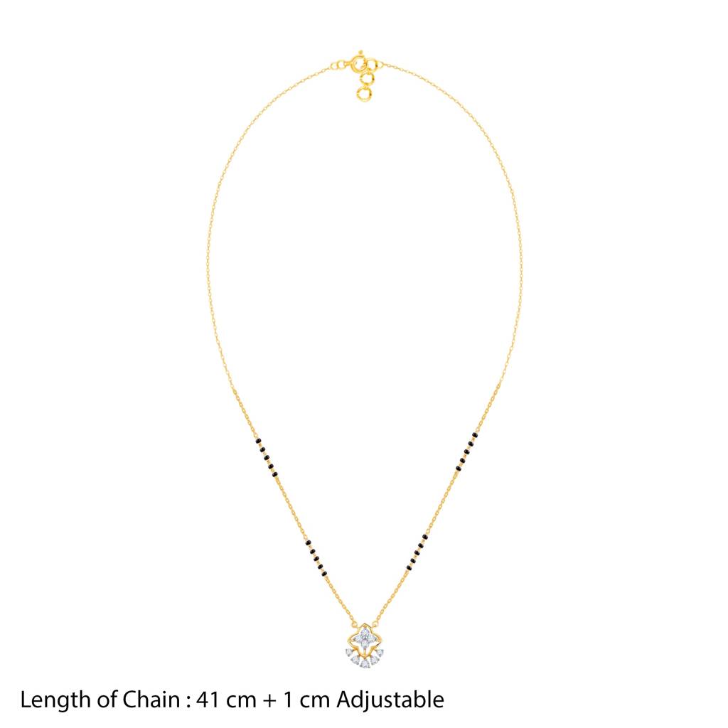 14K Gold Avni Diamond Mangalsutra : GDLBBNE040