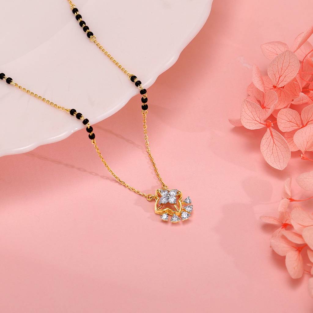 14K Gold Avni Diamond Mangalsutra : GDLBBNE040
