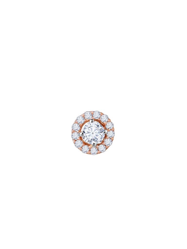 18K Rose Gold Classy Diamond Nose Pin : GDLBBNP01