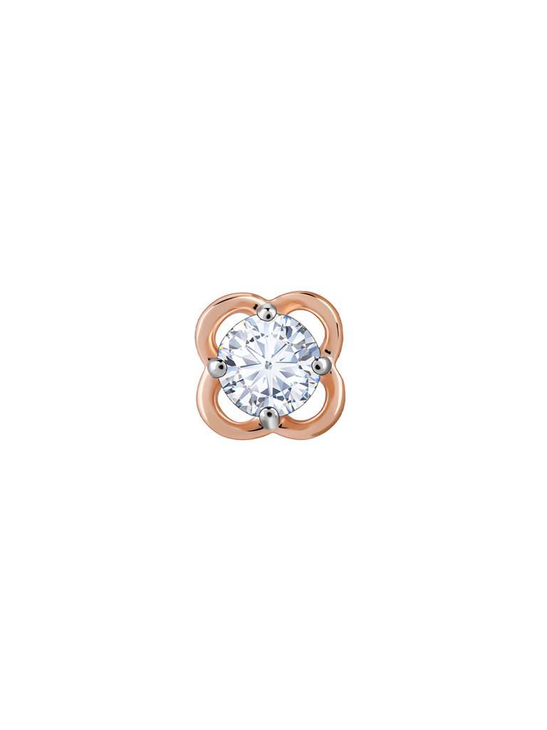 18K Rose Gold Floral Diamond Nose Pin : GDLBBNP03