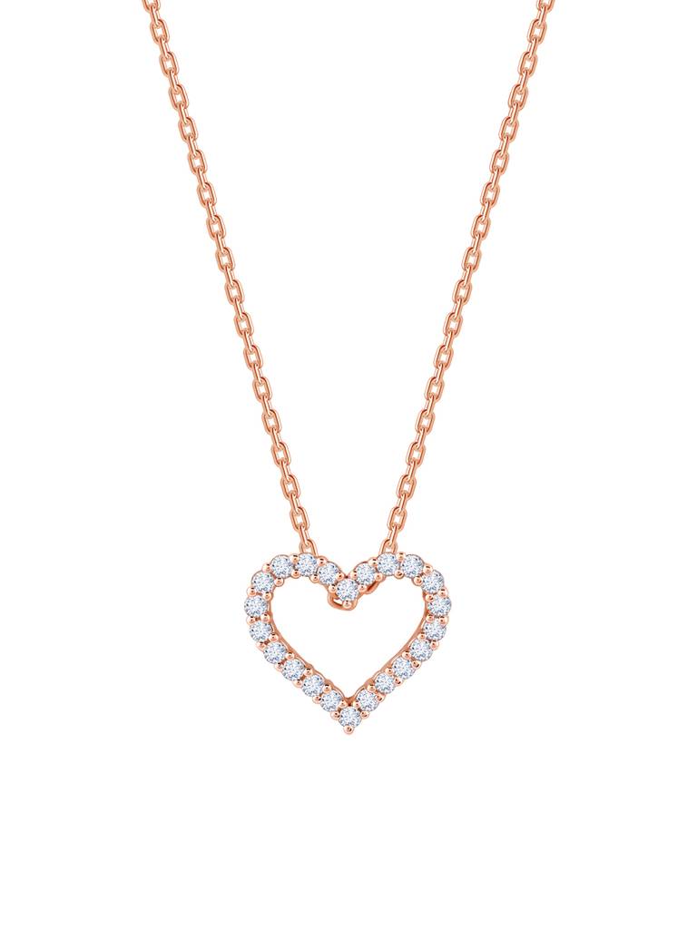 14K Rose Gold Heartful Diamond Pendant : GDLBBPD01