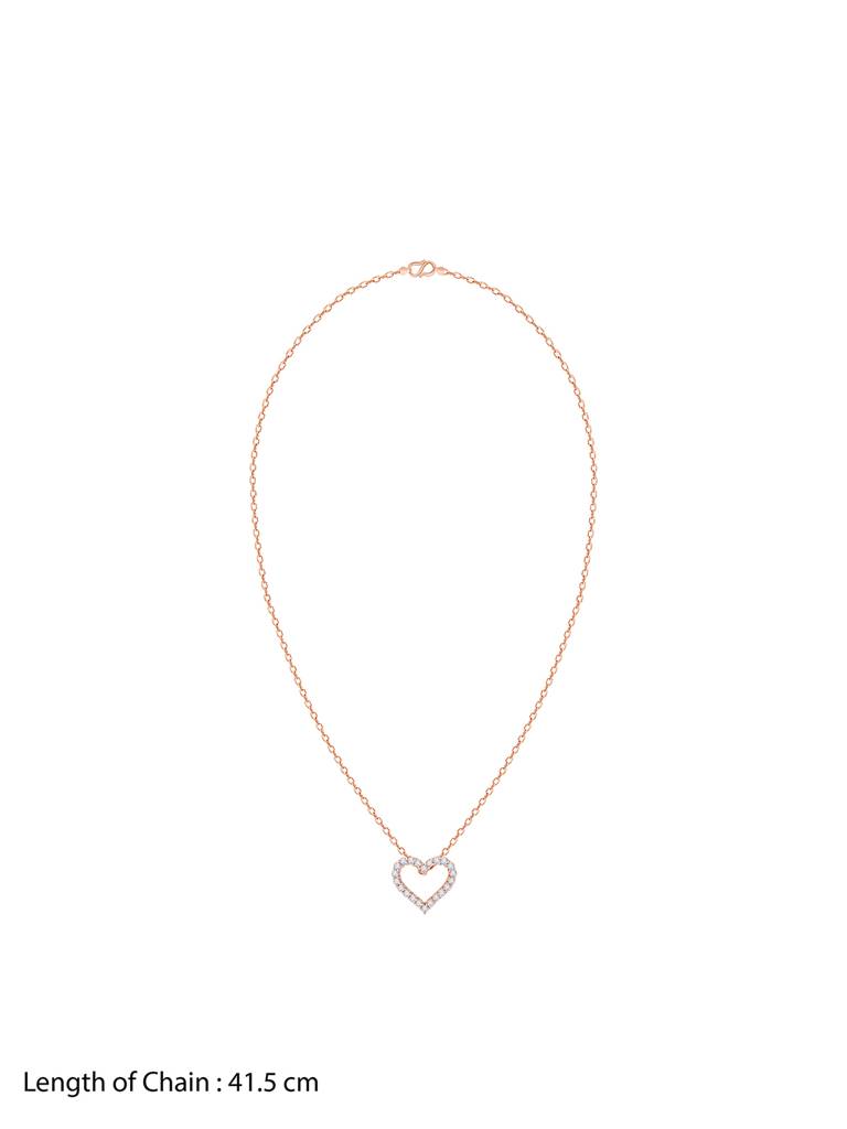 14K Rose Gold Heartful Diamond Pendant : GDLBBPD01