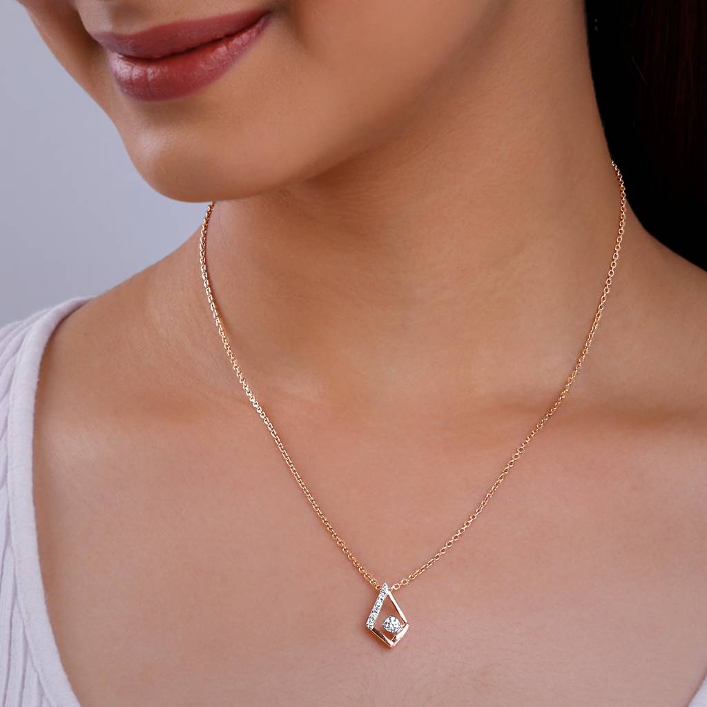14K Rose Gold Dawn Diamond Pendant : GDLBBPD08