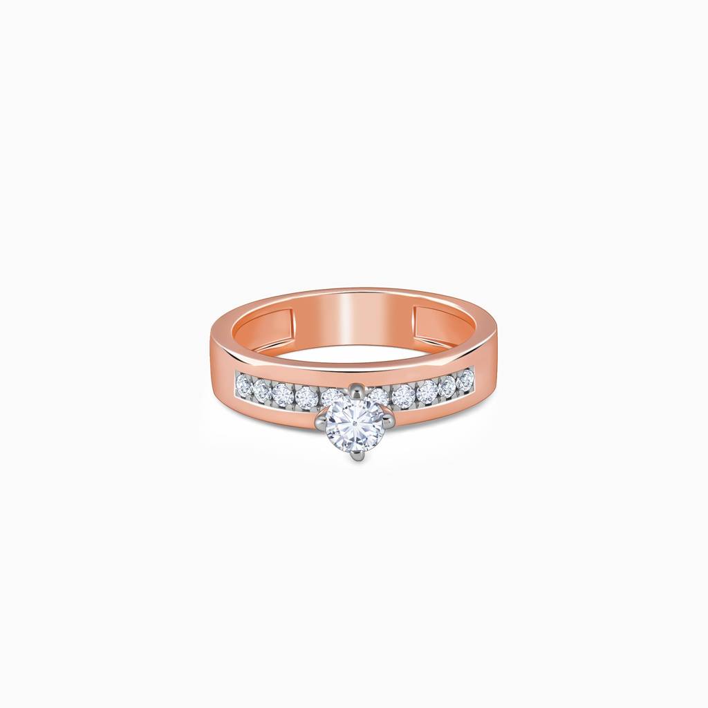 14K Rose Gold Smitten Solitaire Diamond Ring : GDLBBR025