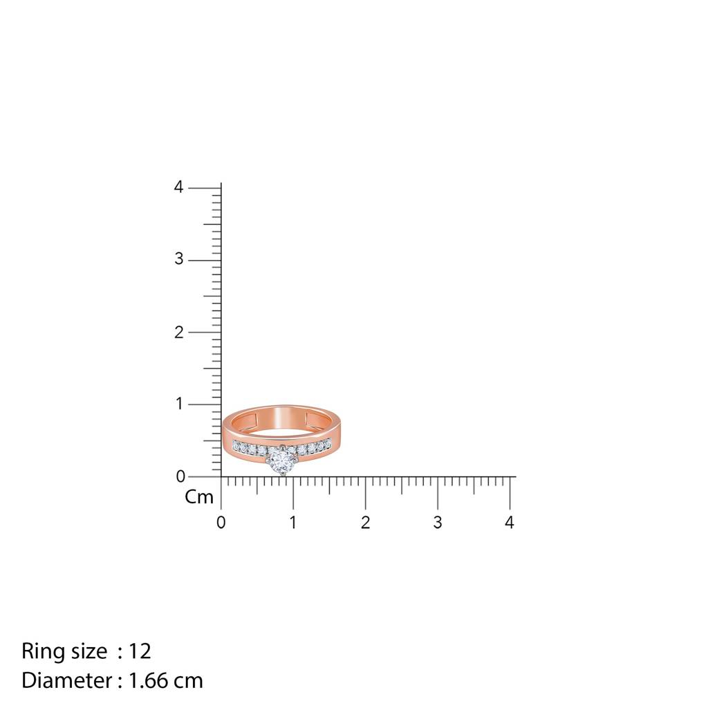 14K Rose Gold Smitten Solitaire Diamond Ring : GDLBBR025