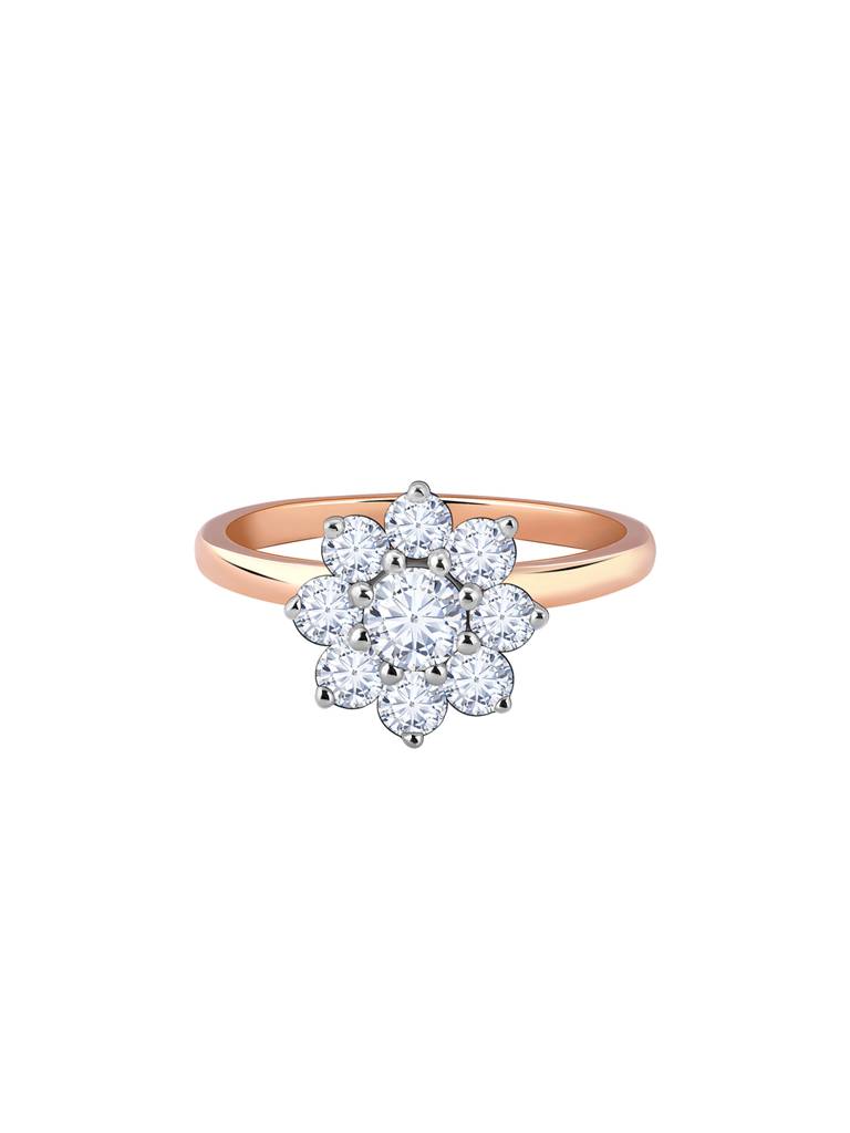 14K Rose Gold Hera Solitaire Diamond Ring : GDLBBR027