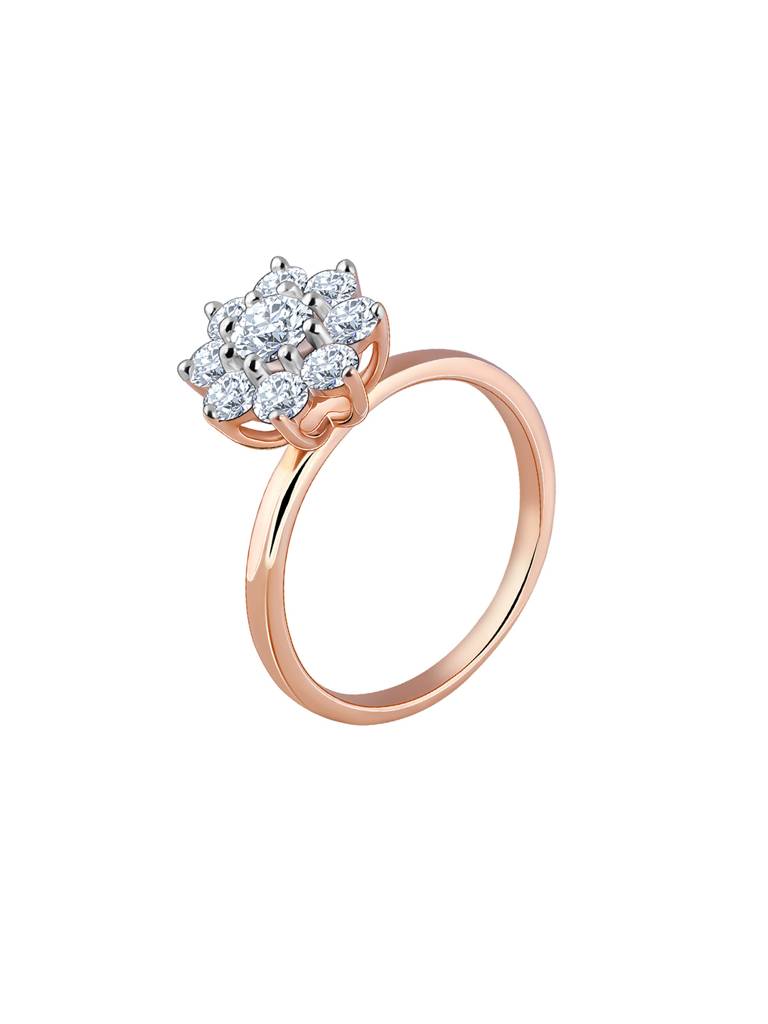 14K Rose Gold Hera Solitaire Diamond Ring : GDLBBR027