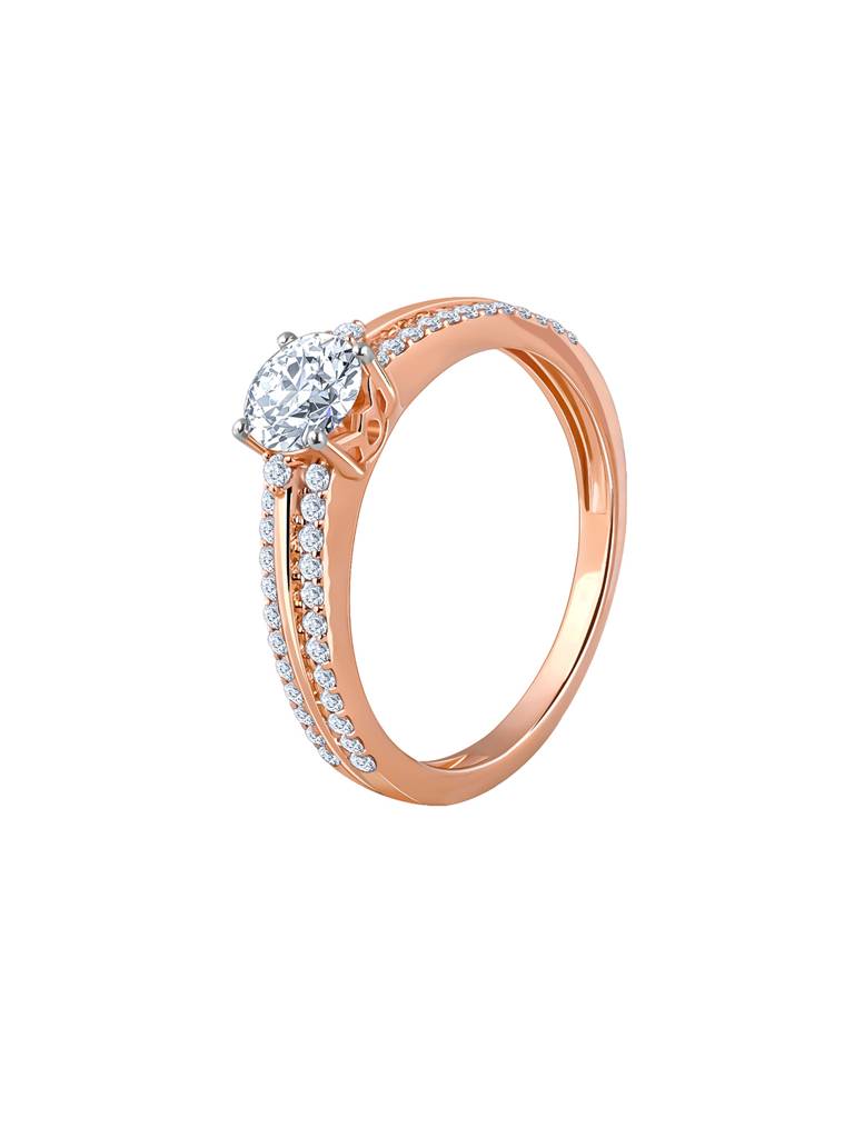 18K Rose Gold Prima Donna Diamond Ring : GDLBBR046