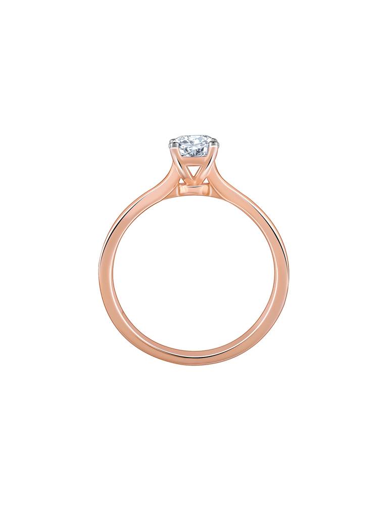18K Rose Gold Solitaire Joy Diamond Ring : GDLBBR048