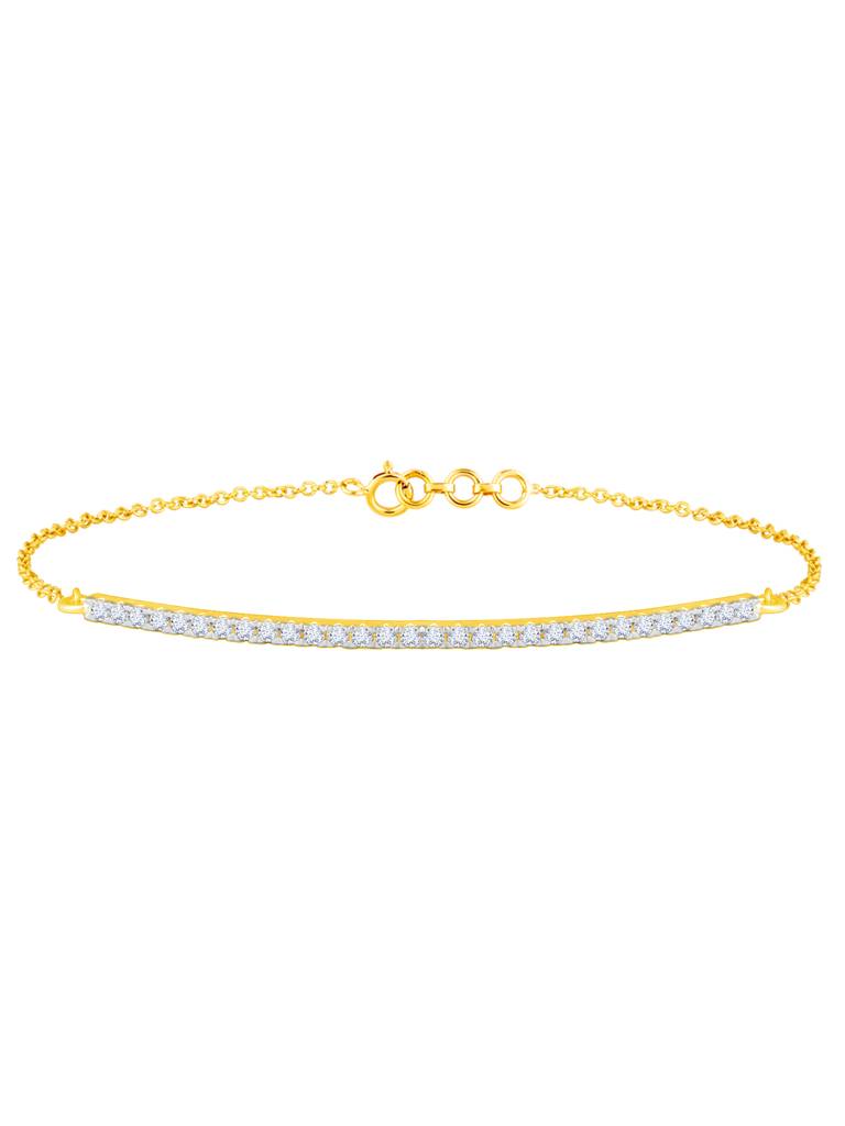 Giva 14K Yellow Gold Lovingly Serene Diamond Bracelet : GDLBR011