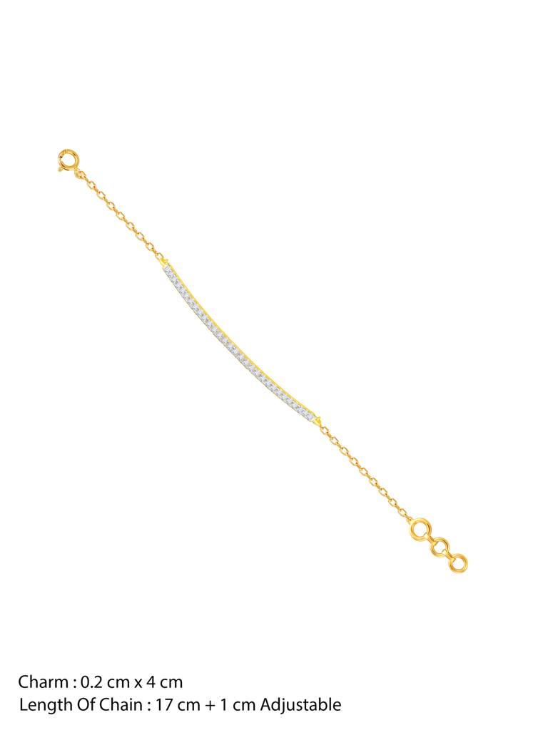 Giva 14K Yellow Gold Lovingly Serene Diamond Bracelet : GDLBR011