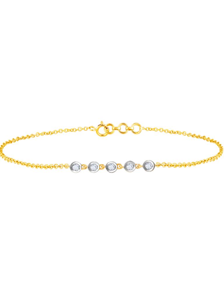 Giva 14K Yellow Gold Dazzling Cascade Diamond Bracelet : GDLBR013