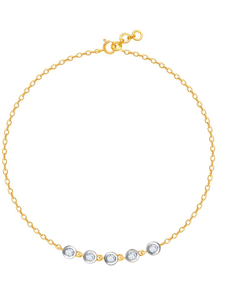 Giva 14K Yellow Gold Dazzling Cascade Diamond Bracelet : GDLBR013