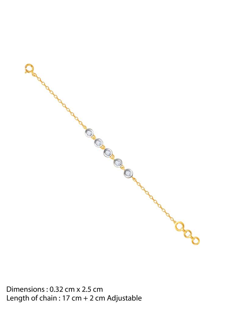 Giva 14K Yellow Gold Dazzling Cascade Diamond Bracelet : GDLBR013