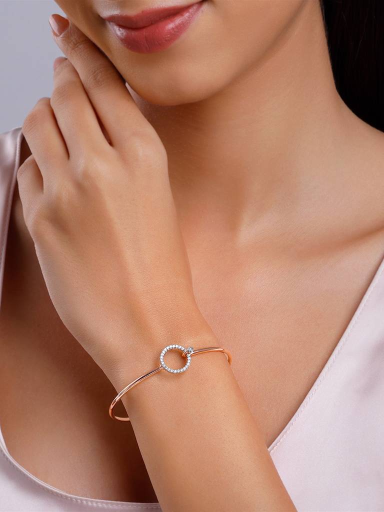 18K Rose Gold Stark Diamond Bracelet : GDLBR018