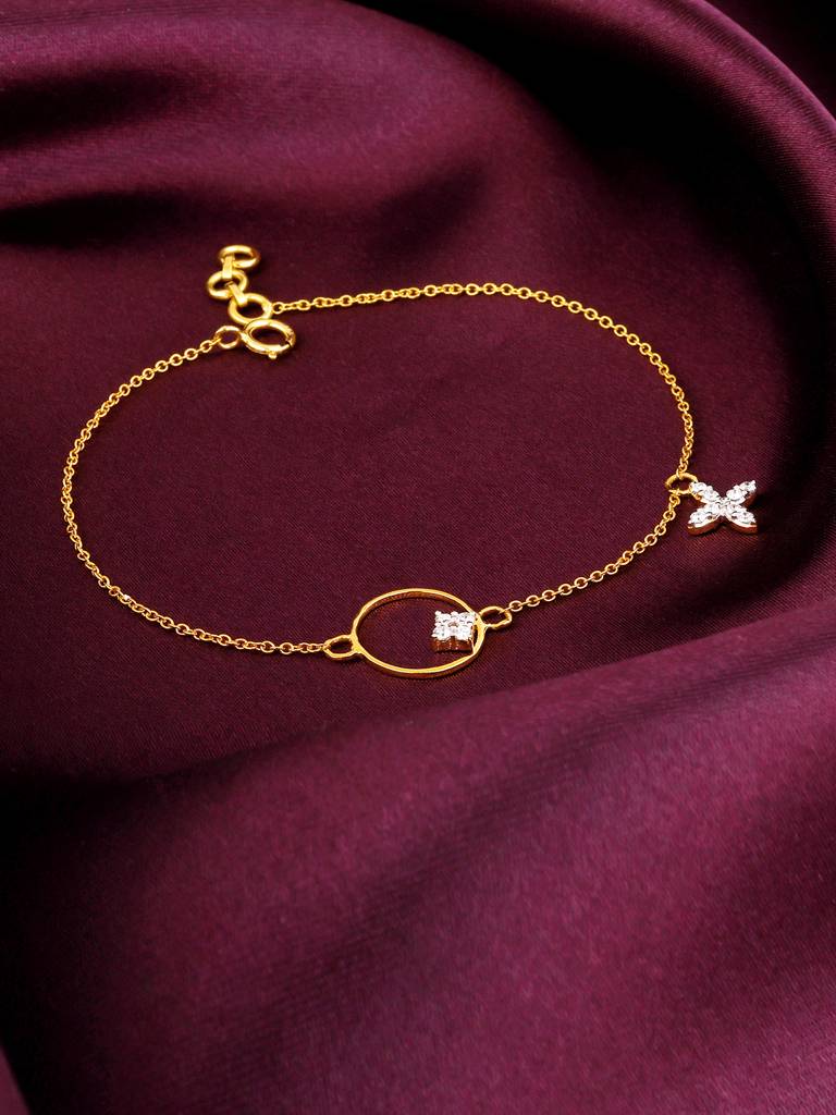 Giva 14K Yellow Gold Love'S Haven Diamond Bracelet : GDLBR02