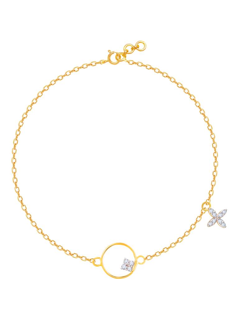 Giva 14K Yellow Gold Love'S Haven Diamond Bracelet : GDLBR02