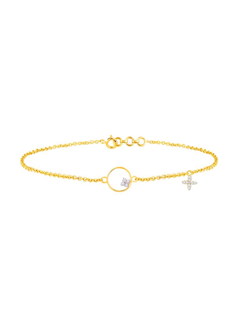 Giva 14K Yellow Gold Love'S Haven Diamond Bracelet : GDLBR02