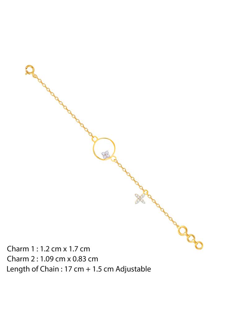 Giva 14K Yellow Gold Love'S Haven Diamond Bracelet : GDLBR02