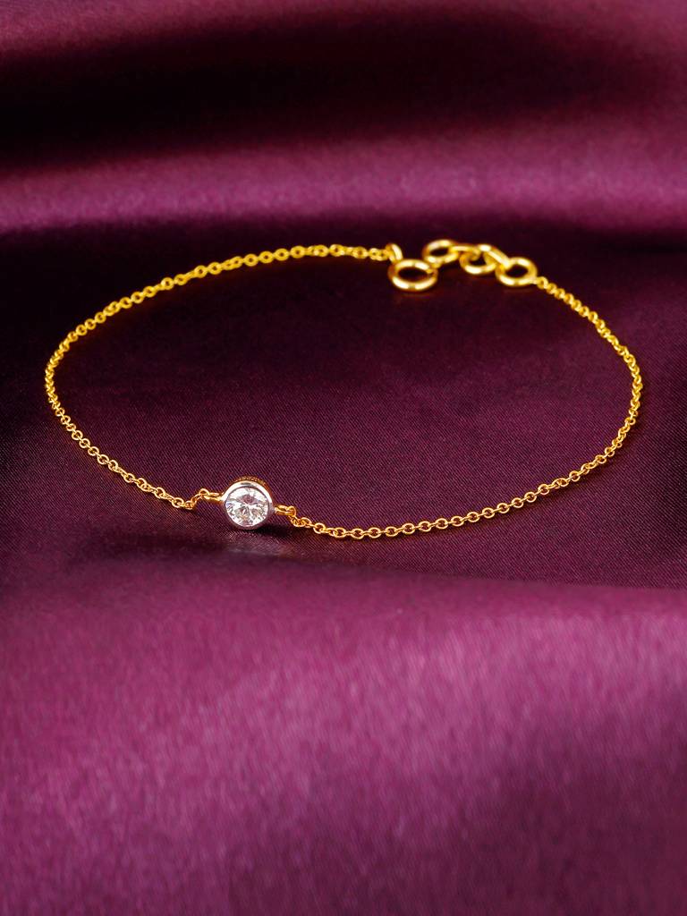Giva 14K Yellow Gold Serene Sparkle Diamond Bracelet : GDLBR07