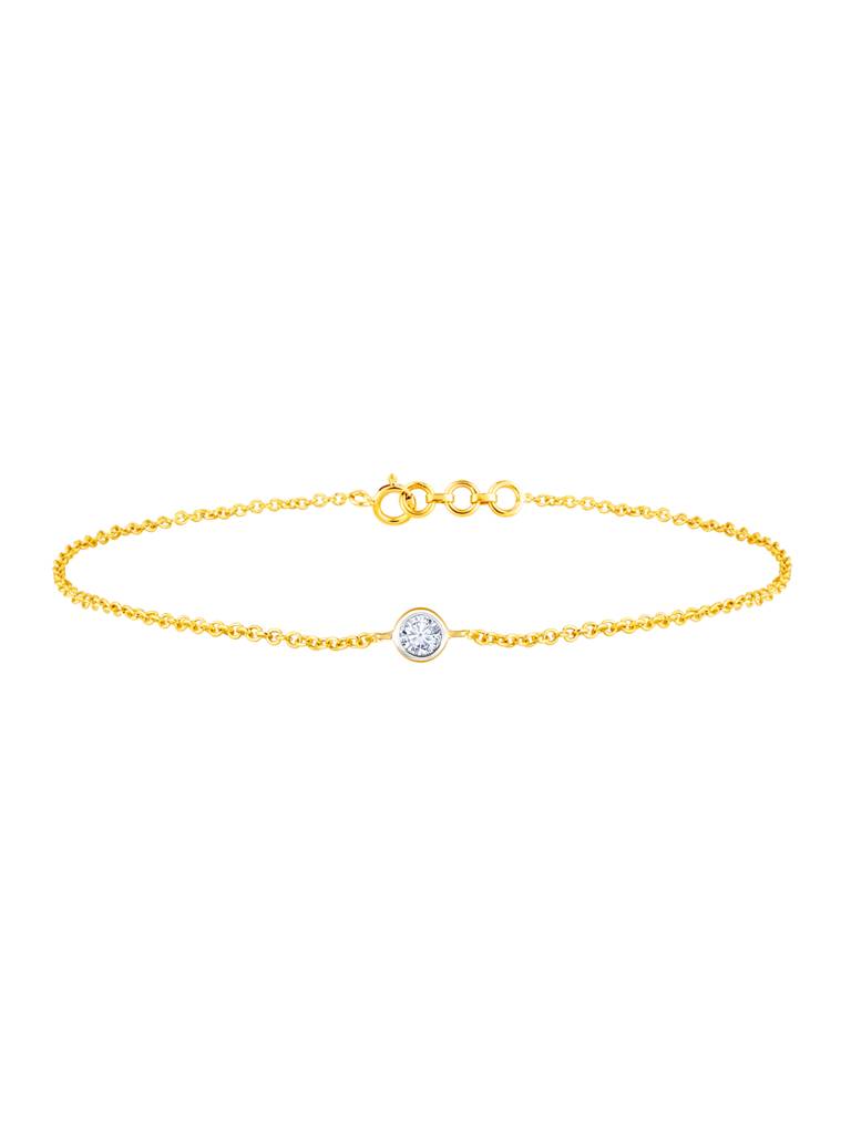 Giva 14K Yellow Gold Serene Sparkle Diamond Bracelet : GDLBR07