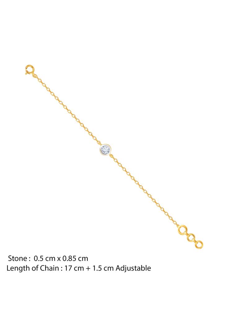 Giva 14K Yellow Gold Serene Sparkle Diamond Bracelet : GDLBR07
