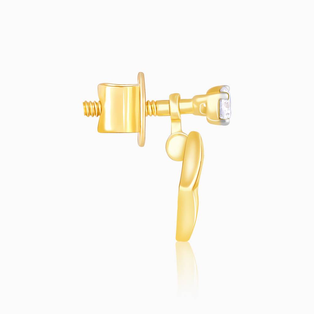 14K Gold Geometric Radiance Convertible Diamond Earrings : GDLER0102