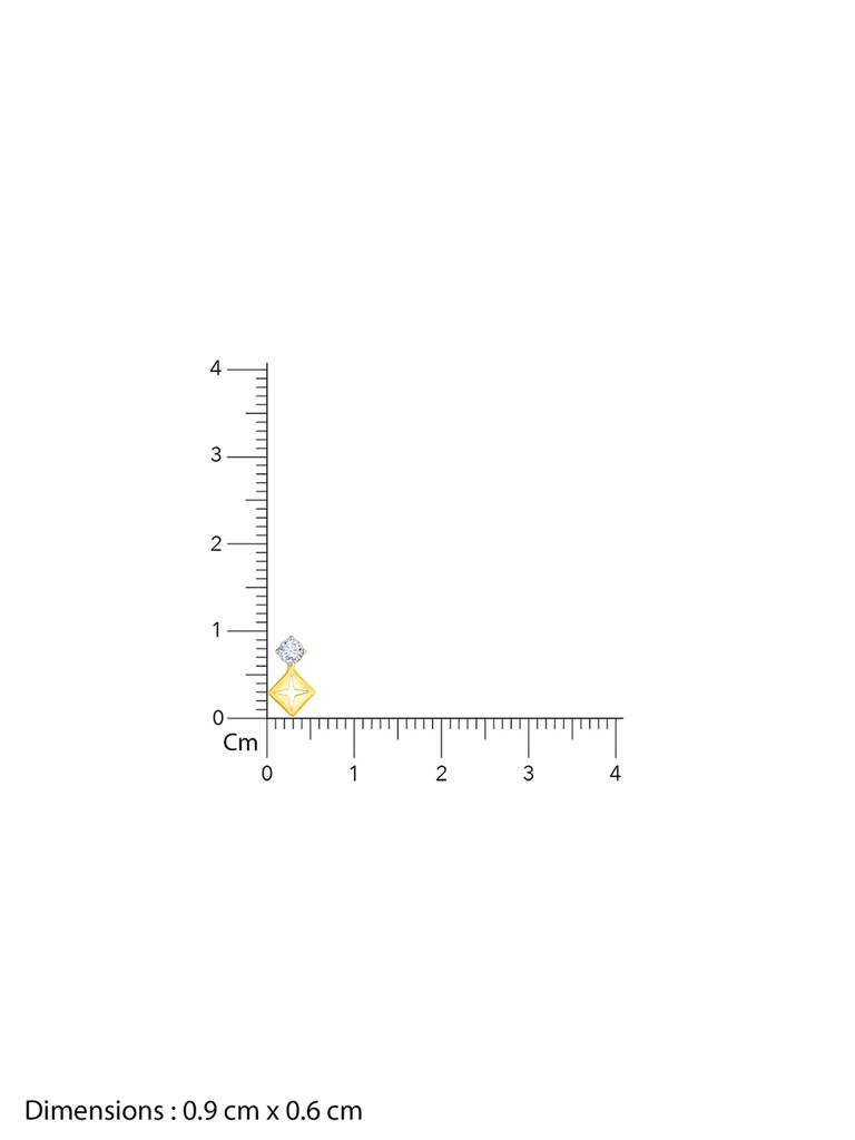 14K Yellow Gold Classic Diamond Earrings : GDLER0103