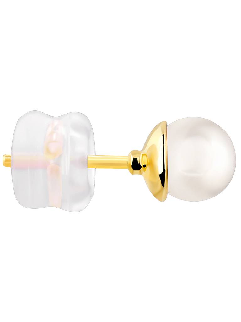 14K Yellow Gold Pearl-Fect Studs : GDLER0131