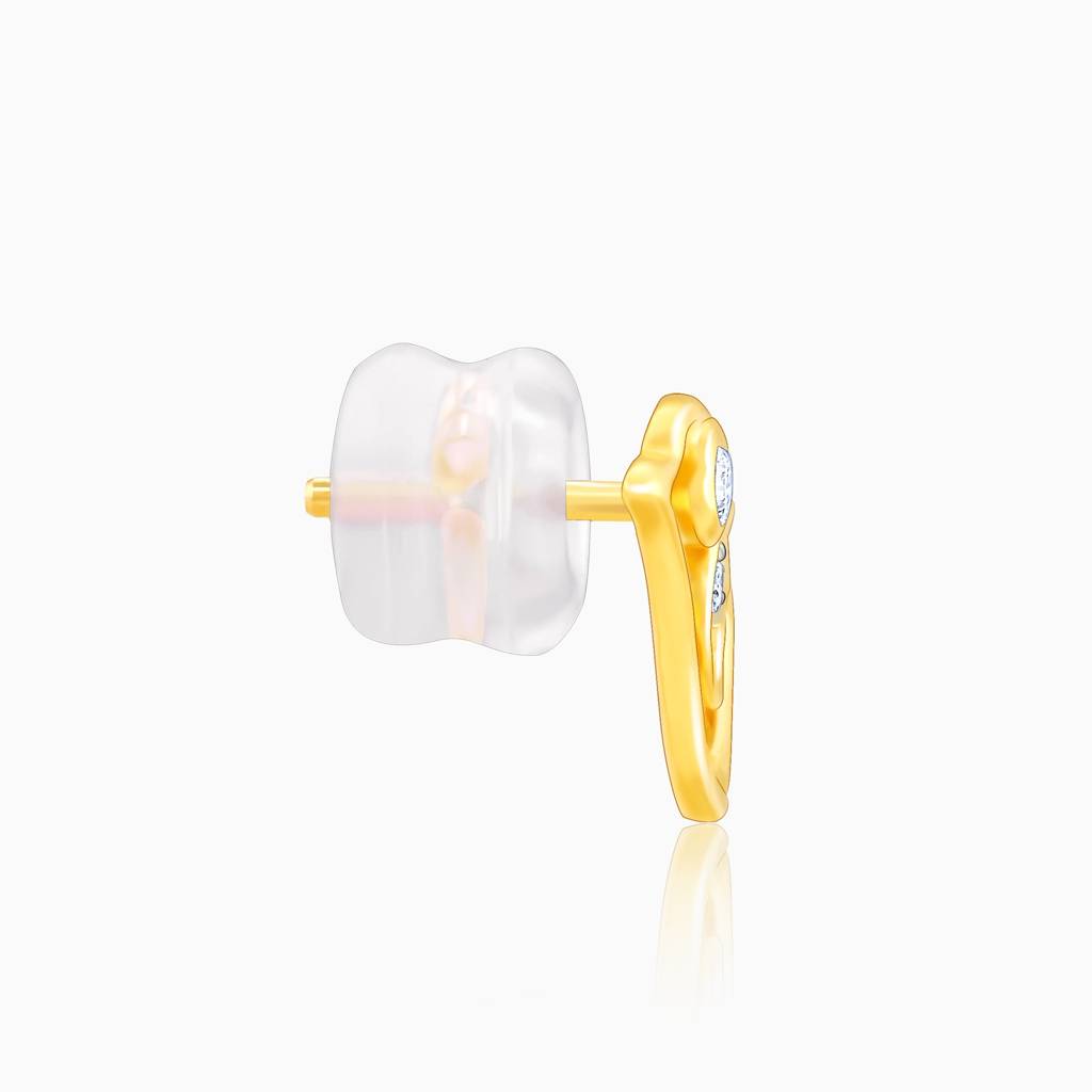 14K Gold Birdie Stud Diamond Earrings : GDLER0149