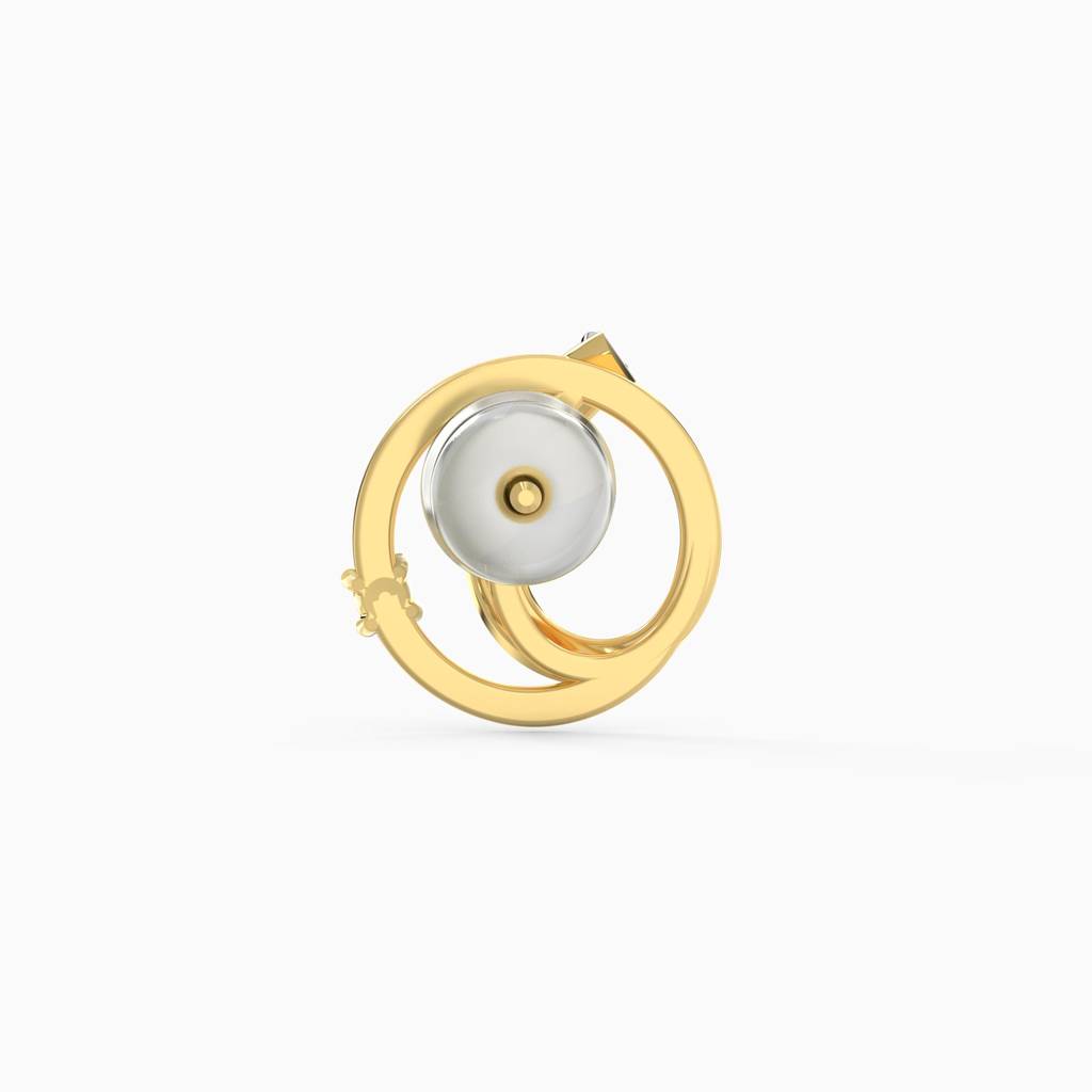 14K Gold Orb Diamond Earrings : GDLER0162