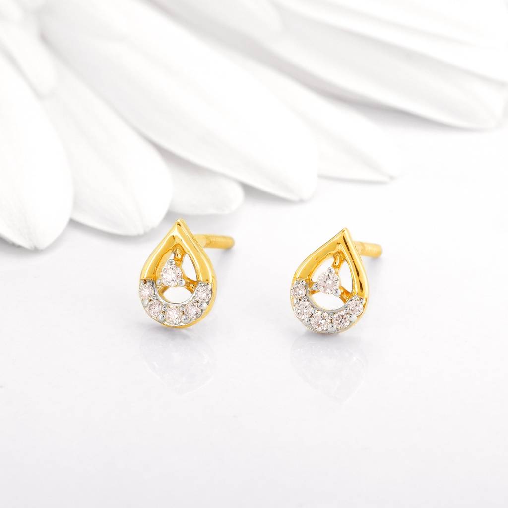 14K Gold Celestial Rain Diamond Earrings : GDLER0214
