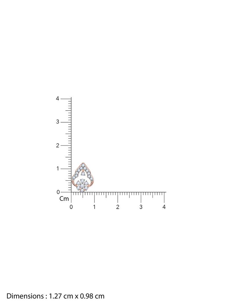 18K Rose Gold Grogeous Drop Diamond Earrings : GDLER0236