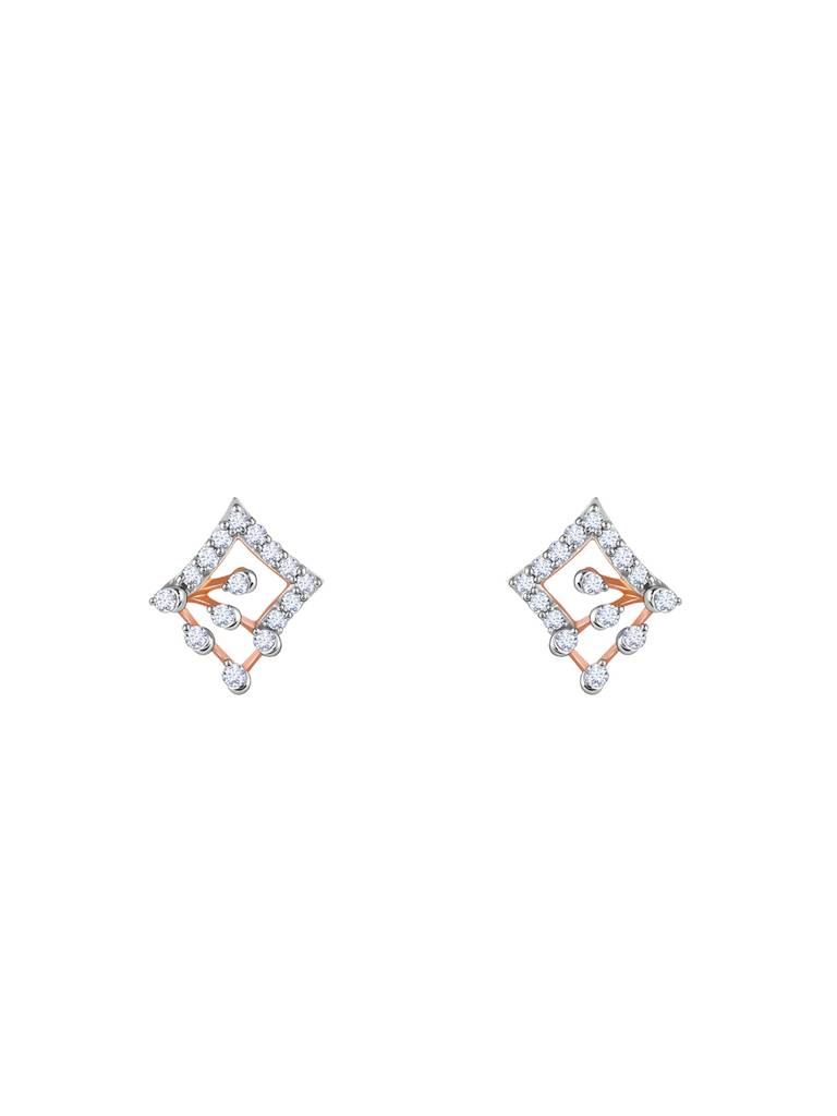 18K Rose Gold Prodigy Diamond Earrings : GDLER0237