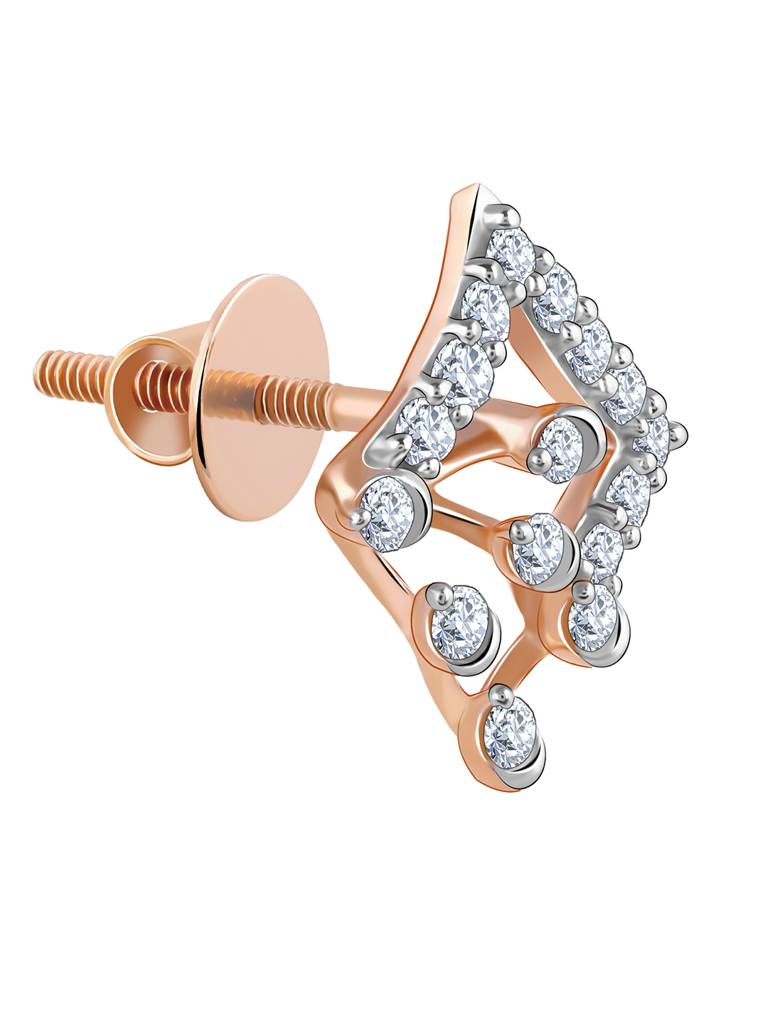 18K Rose Gold Prodigy Diamond Earrings : GDLER0237