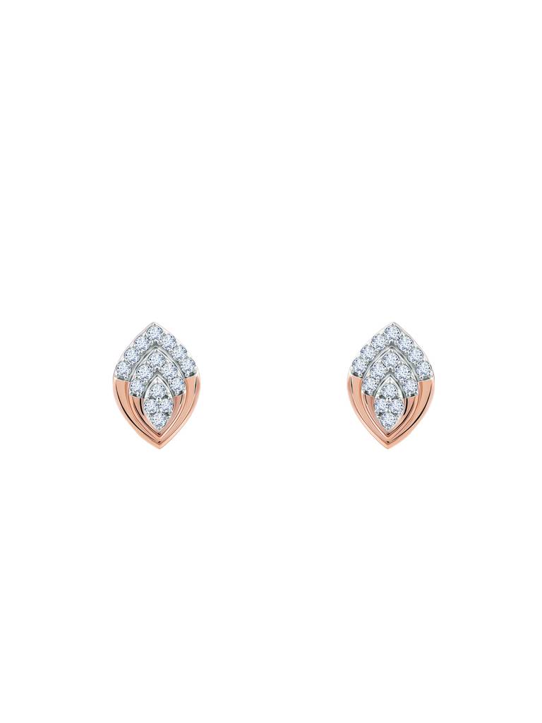 18K Rose Gold Opulent Bud Diamond Earrings : GDLER0241
