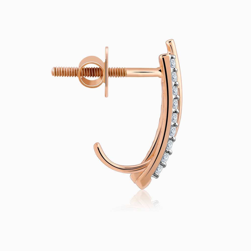 18K Rose Gold Saga Diamond Earrings : GDLER0247