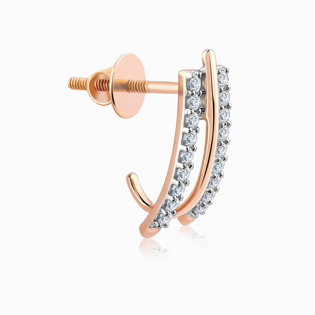18K Rose Gold Saga Diamond Earrings : GDLER0247