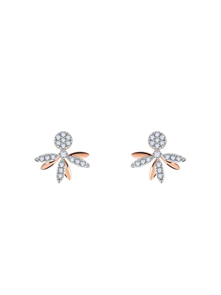 18K Rose Gold Shine On Diamond Earrings : GDLER0249